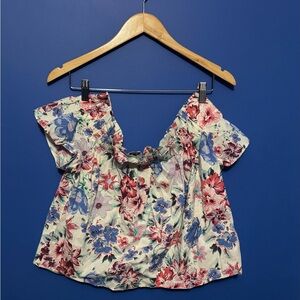 {GAP} Multicolor Floral Blouse 100% Cotton women's size M